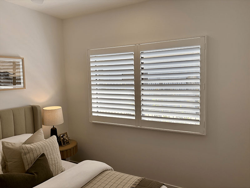 Shutters in bedroom