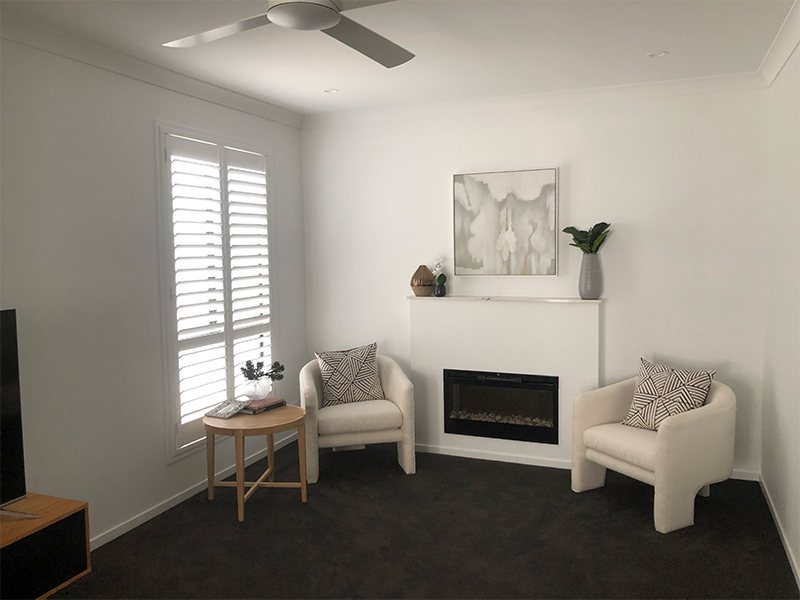 Cosy area with shuttered windows